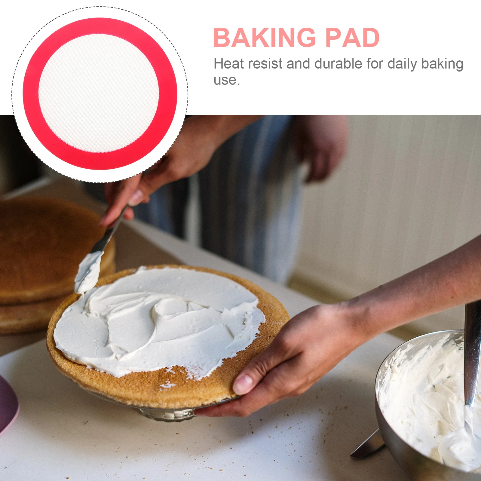 Silicone Baking Mat Thick Nonskid Kitchen Baking Sheet Nonstick Cooking Mat Reusable Heat Resistant Oven Liner