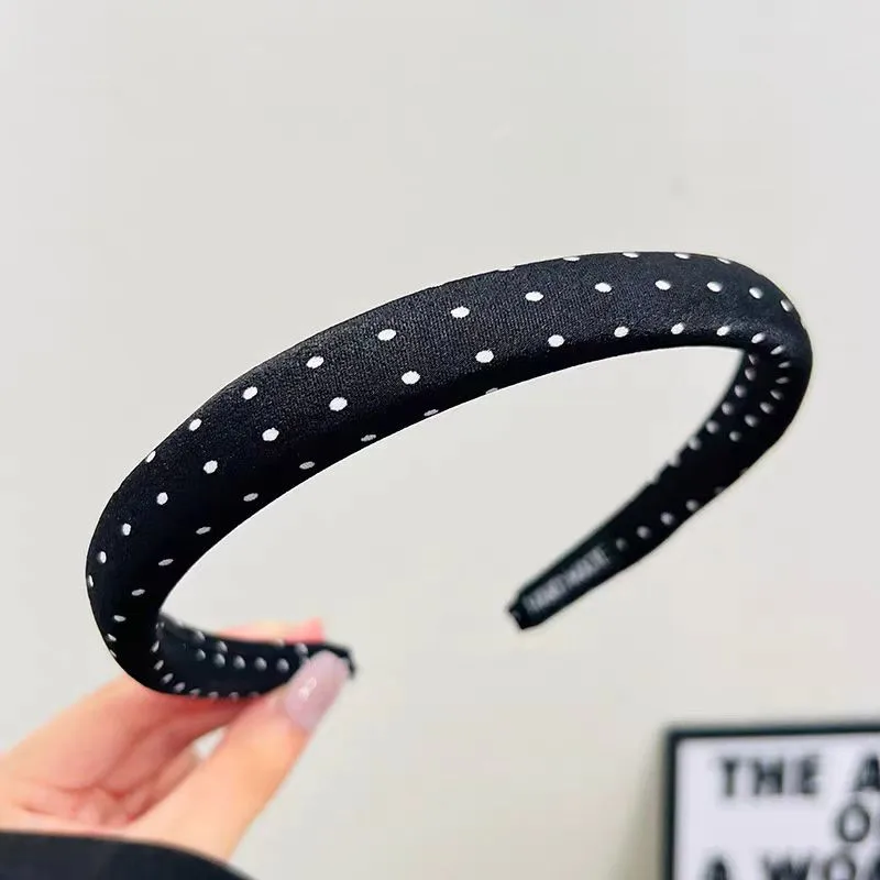 1/4 Stück Einfaches Schwarz-Weißes Gepunktetes Breites Haarband für Frauen, Elegantes Haarband für den Alltag, Modisches Haarband für Mädchen zum Gesichtwaschen – Detail 8