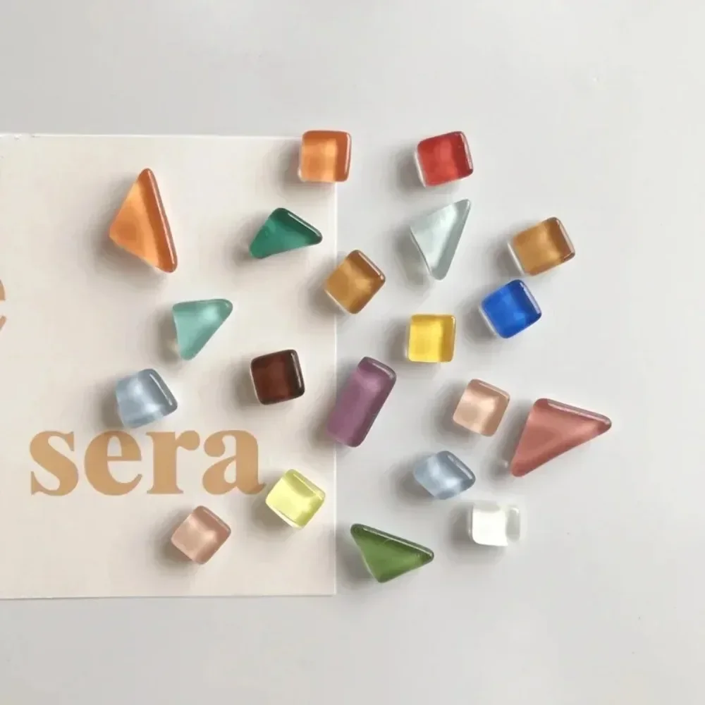 Belle figure irrégulière en verre magnétique, réfrigérateur, bureau, tableau blanc, message, décoration de la maison, 20 pièces