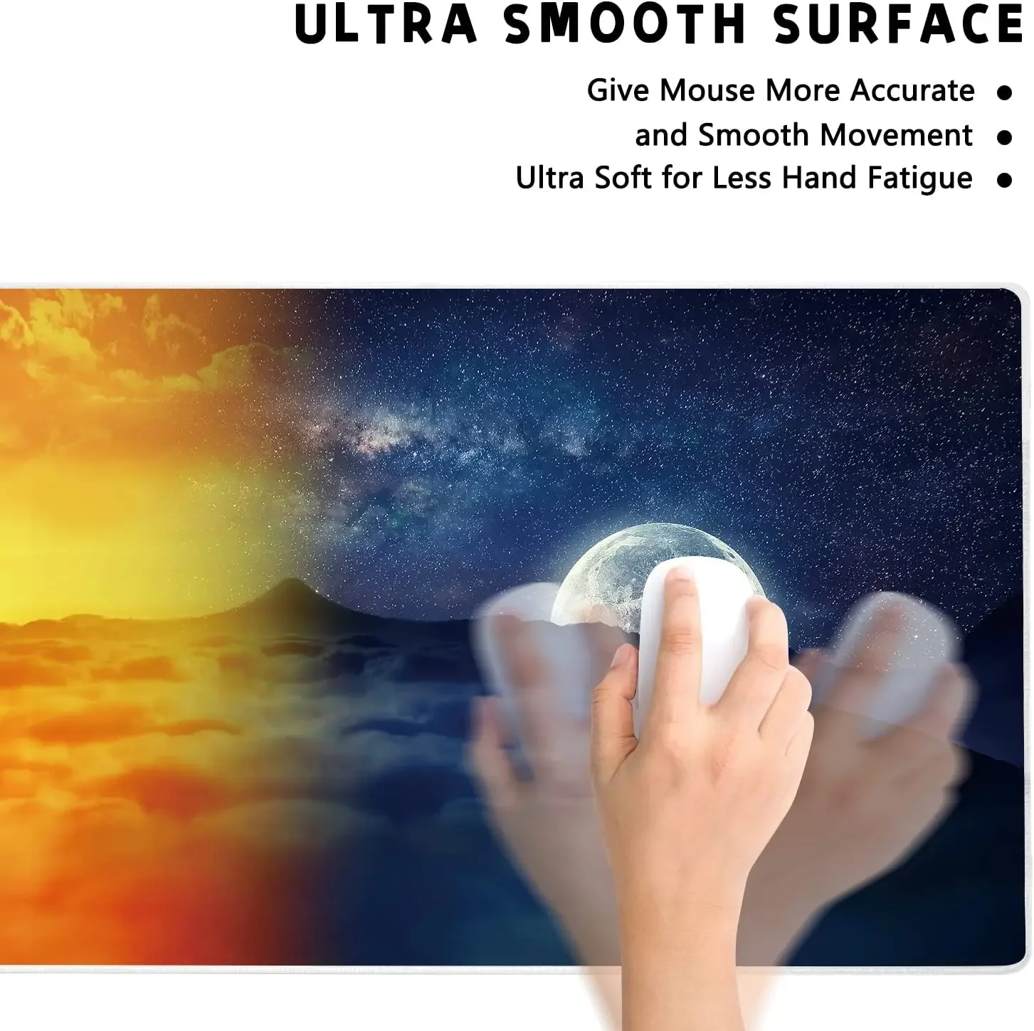 لوحة ماوس ألعاب كبيرة ممتدة ليلاً مقابل ليلاً مقاس XXL لوحة مفاتيح ماوس حصيرة مكتب 35.4 × 15.7 بوصة