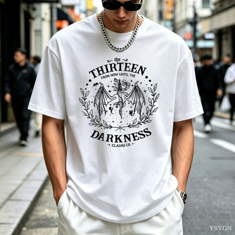Retro The Thirteen Throne of Glass T-Shirt Fantastic Reader Men Tshirt From Darkness Claim Us Shirts Unisex Short Sleeves Tops