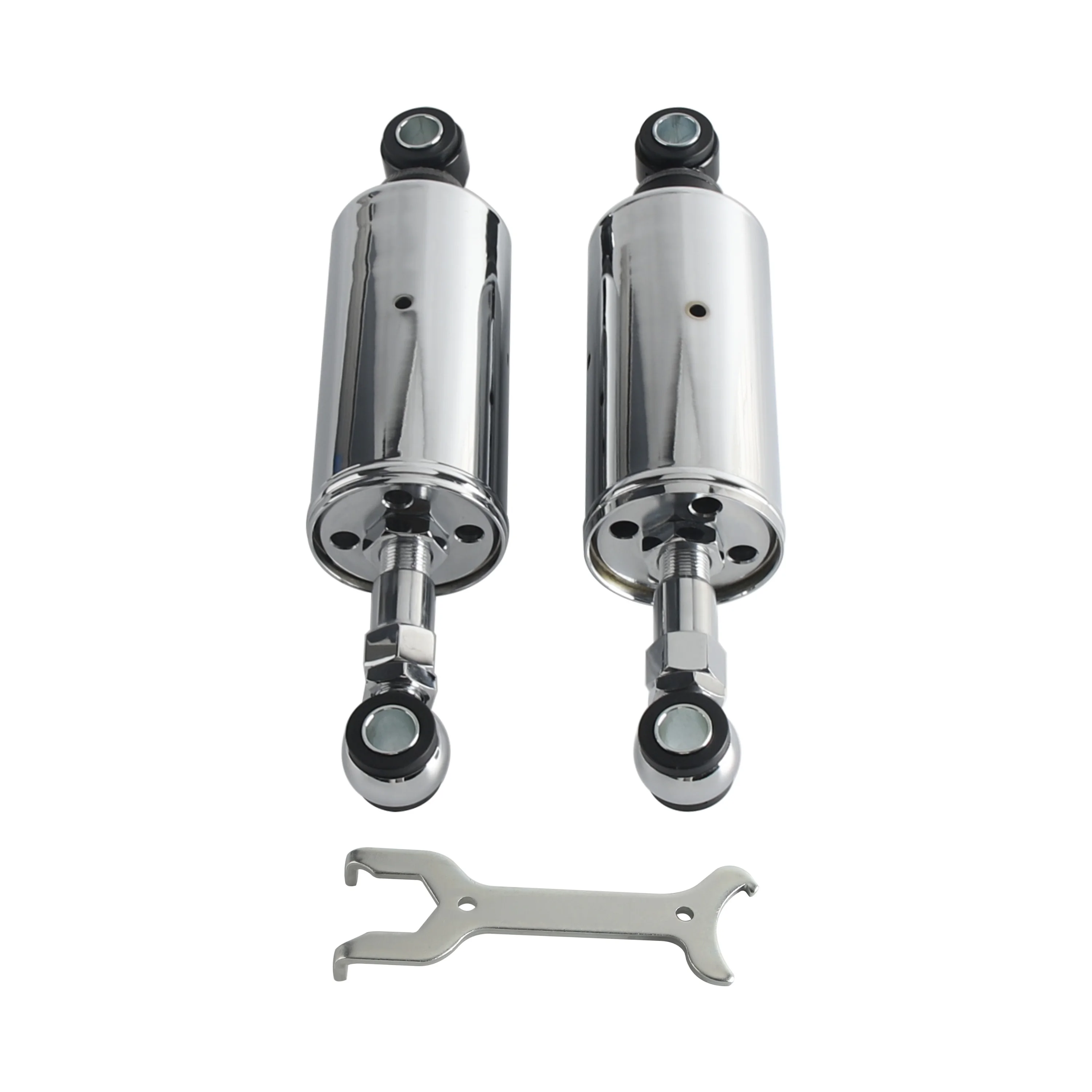

Motorcycle Chrome Adjustable Rear Suspension Shocks for Harley Softail Models 1989-1999