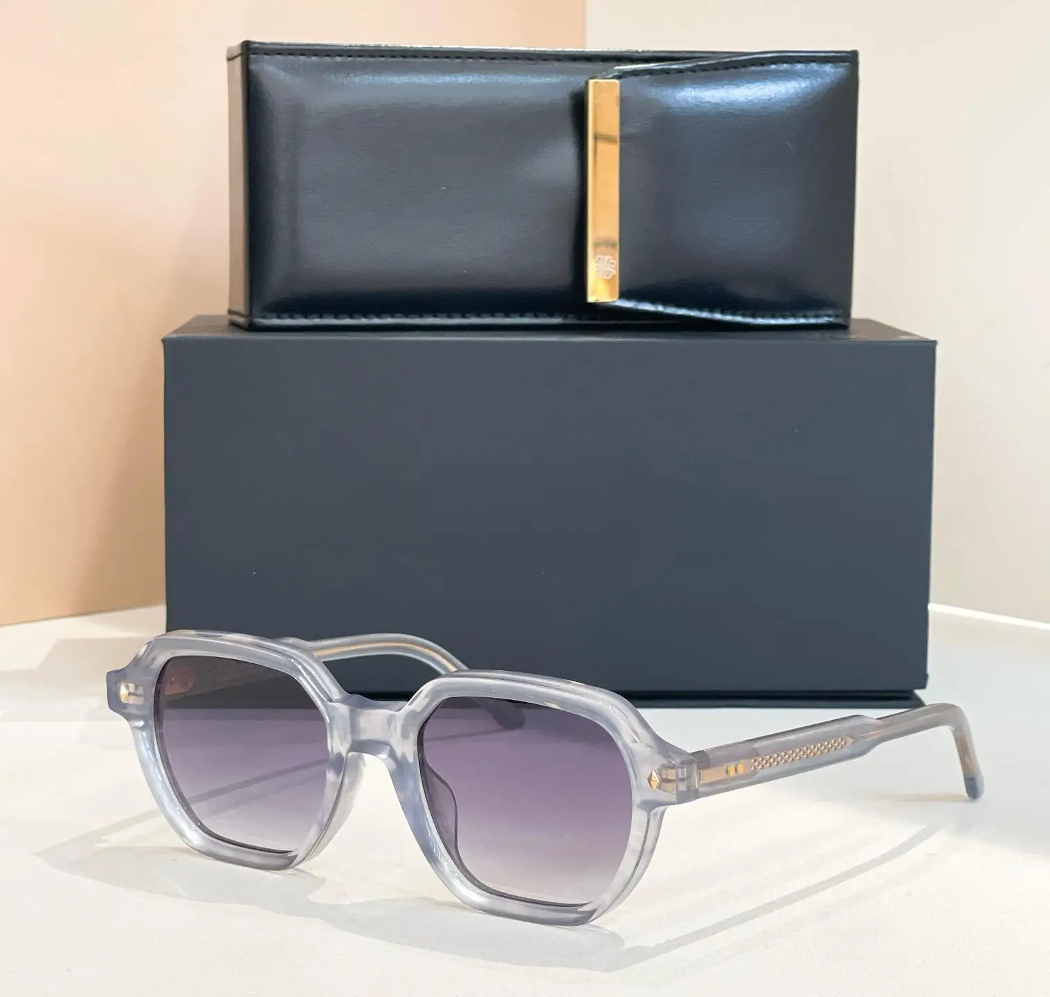 GIORGIO نظارات شمسية رجالية عصرية ذات علامة تجارية متعددة الأضلاع مربعة الشكل للسفر خفيفة فاخرة للنساء