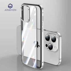 라이트 항공 알루미늄 범퍼 케이스 iPhone 12 13 14 15 Pro Max 15Pro 고급 실리콘 프레임 분리형 2 IN 1 클리어 커버