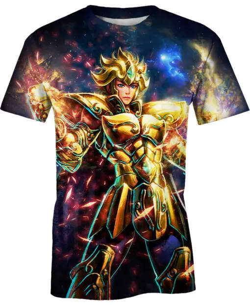 New Popular Anime Saint Seiya Unisex 3D Print T-shirts Fashion Men Women Short sleeves Tee Top Street Harajuku Boy Kids Clothing