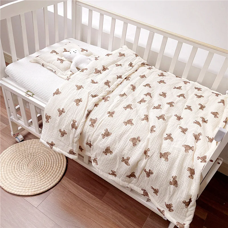 Korean Version 2021 New Bedding Quilt Cover Air-conditioning Quilt for Unisex Newborn Blanket Swaddling Wrap Sleep Sack Baby