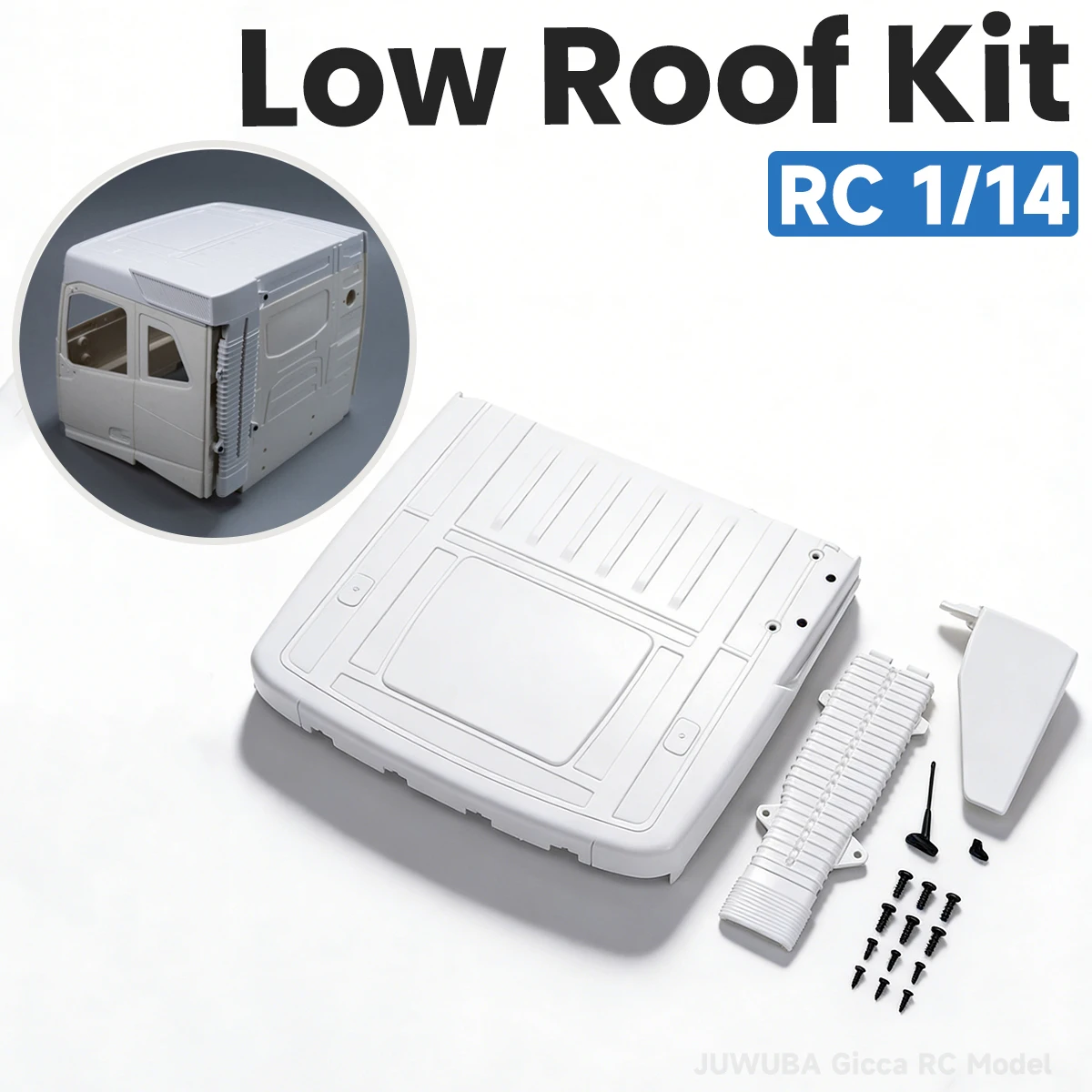 Low Roof Body Shell Kit Simulation ABS 750-M11 For 1/14 Tamiya RC Truck Tractor VOLVOO FH16 750 56375 DIY Toys Model Accessories