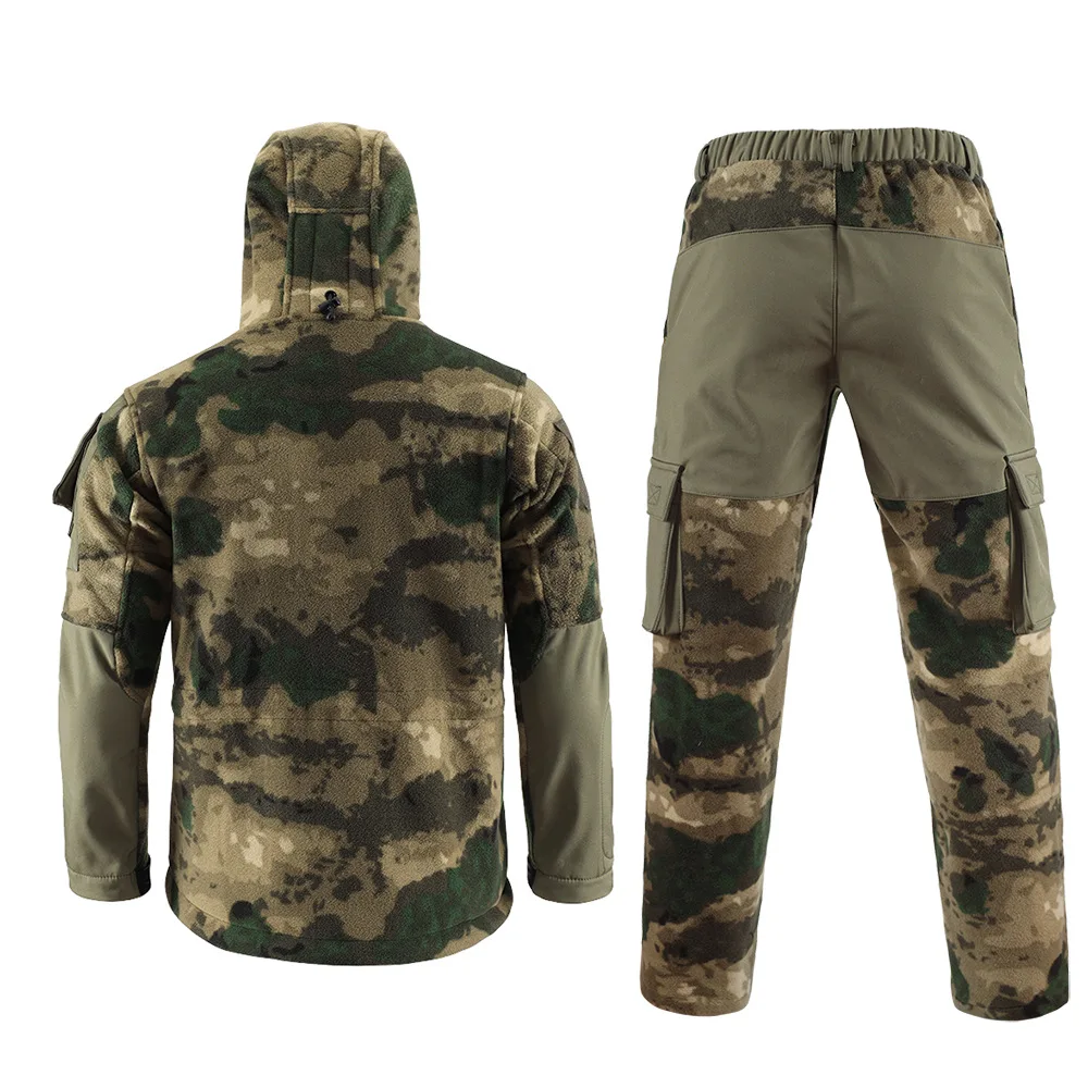 Winter Herren Outdoor Camouflage Jacke Set taktische Kapuzenjacke Winter warme Jacke Innenschicht Herren Winteranzug Herren Set – Detail 7