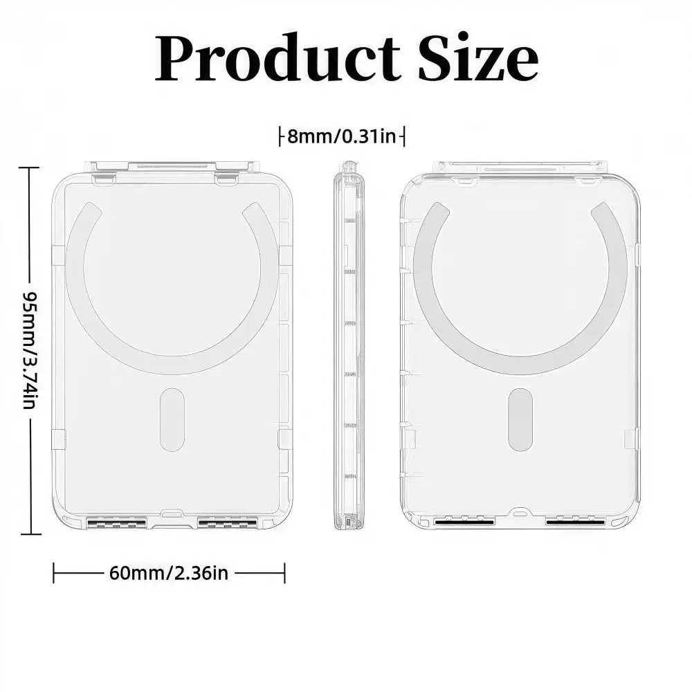 Phone Pocket Magnetic Card Holder Multi-card Support 2 Card Phone Wallet Stick Magnetic Design Mobile Phone Card Bag view 6