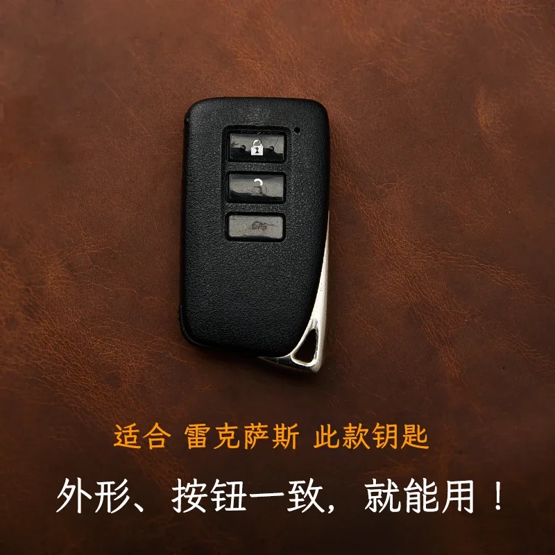 For Lexus NX200 RX300 NX300h Handmade High-End Genuine Leather Key Case Cover Protective Shell Bag Keychain Car Accessories