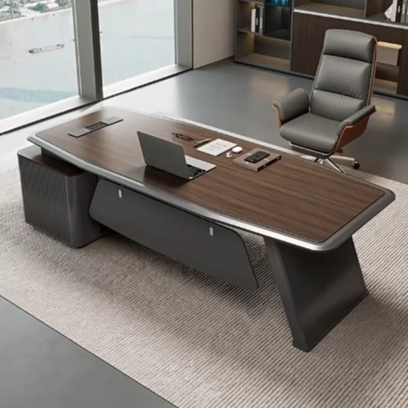 

Brown Household Office Desk Drawer Upgrade Modern Executive Wooden Computer Desks Study Storage Table Bureau Furniture