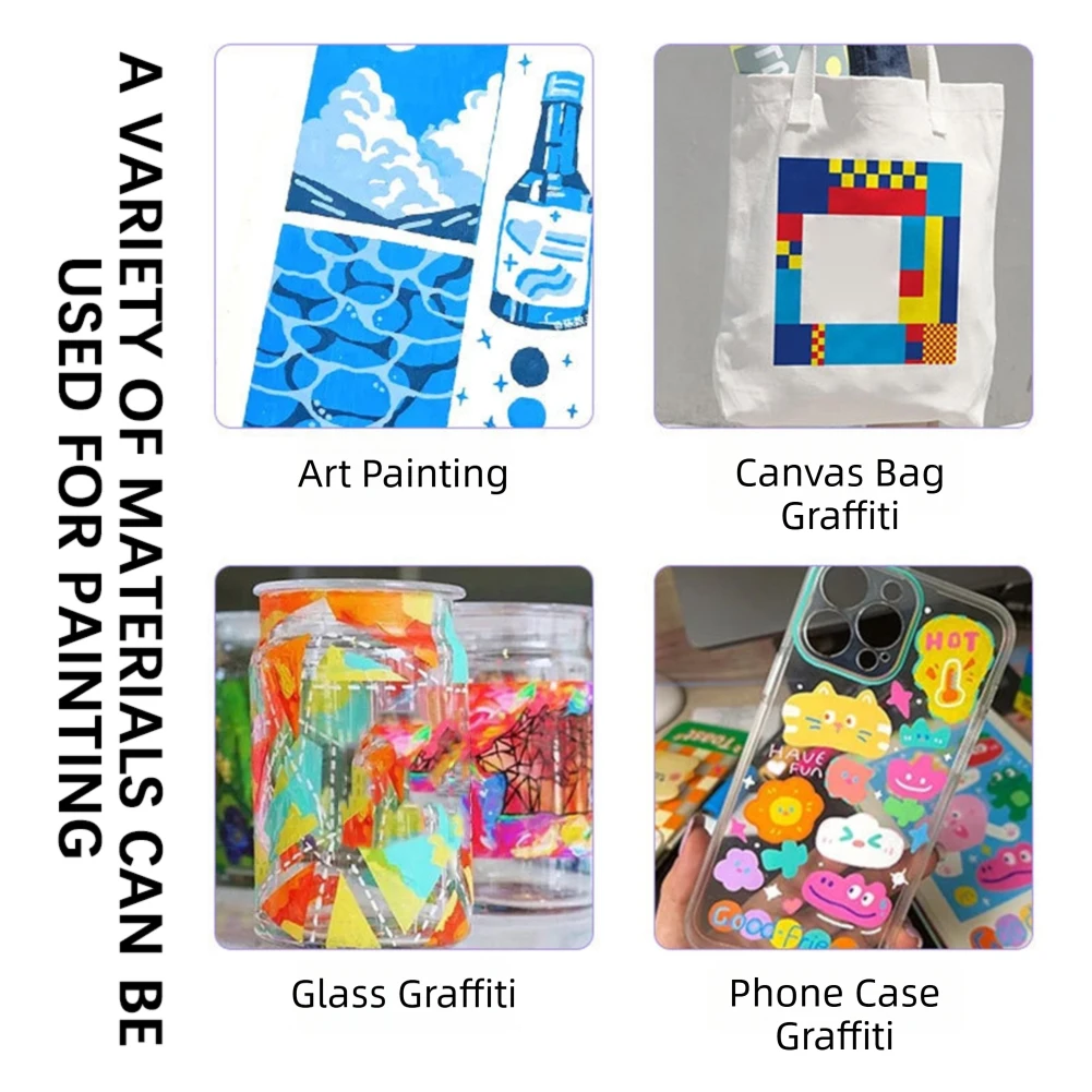 12/18/24/36/48 لون الاكريليك الطلاء Markersr سريعة الجافة مقاوم للماء قلم تحديد دائم DIY بها بنفسك الفن الخشب الصخور النسيج الزجاج السيراميك