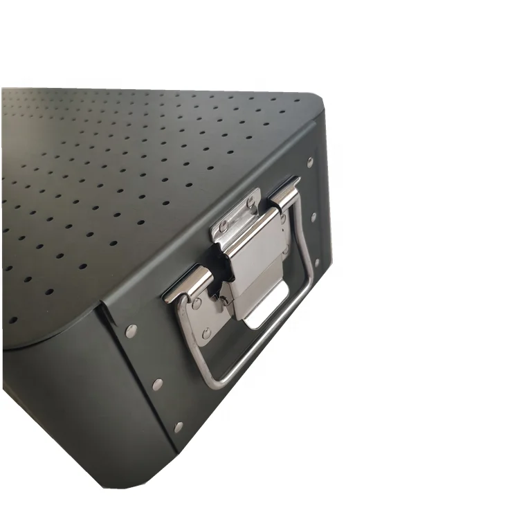 

Многоразовая большая коробка для дезинфекции лапароскопических инструментов из алюминиевого сплава, алюминиевый стерилизованный контейнер, стерилизационный футляр