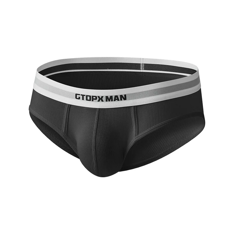 GTOPXMAN 여름 싱글 레이어 남성 팬티 로우 라이즈 슬림핏 팬츠 3팩