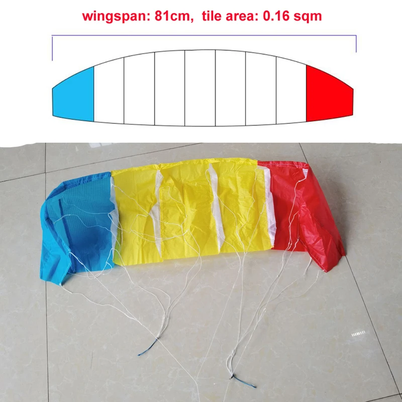 1PCS Wireless Remote Control Powered Paraglider Airplane Wingspan 81cm Parachute Indoor Aerobatics Flight DIY Paragliding Kit