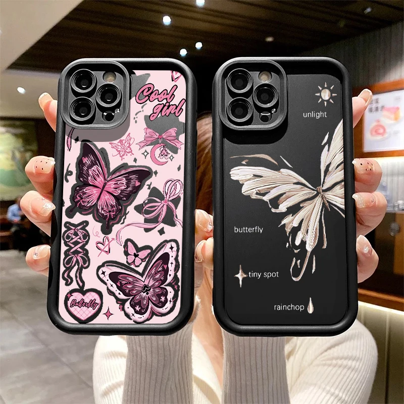 Capinha Silicone Anti-impacto libélulas Samsung A05S S13 A14 A15 A55 A72 A54 A55 A32 S20 S21 S22 S23 S24 FE ULTRA PluS 4 5G