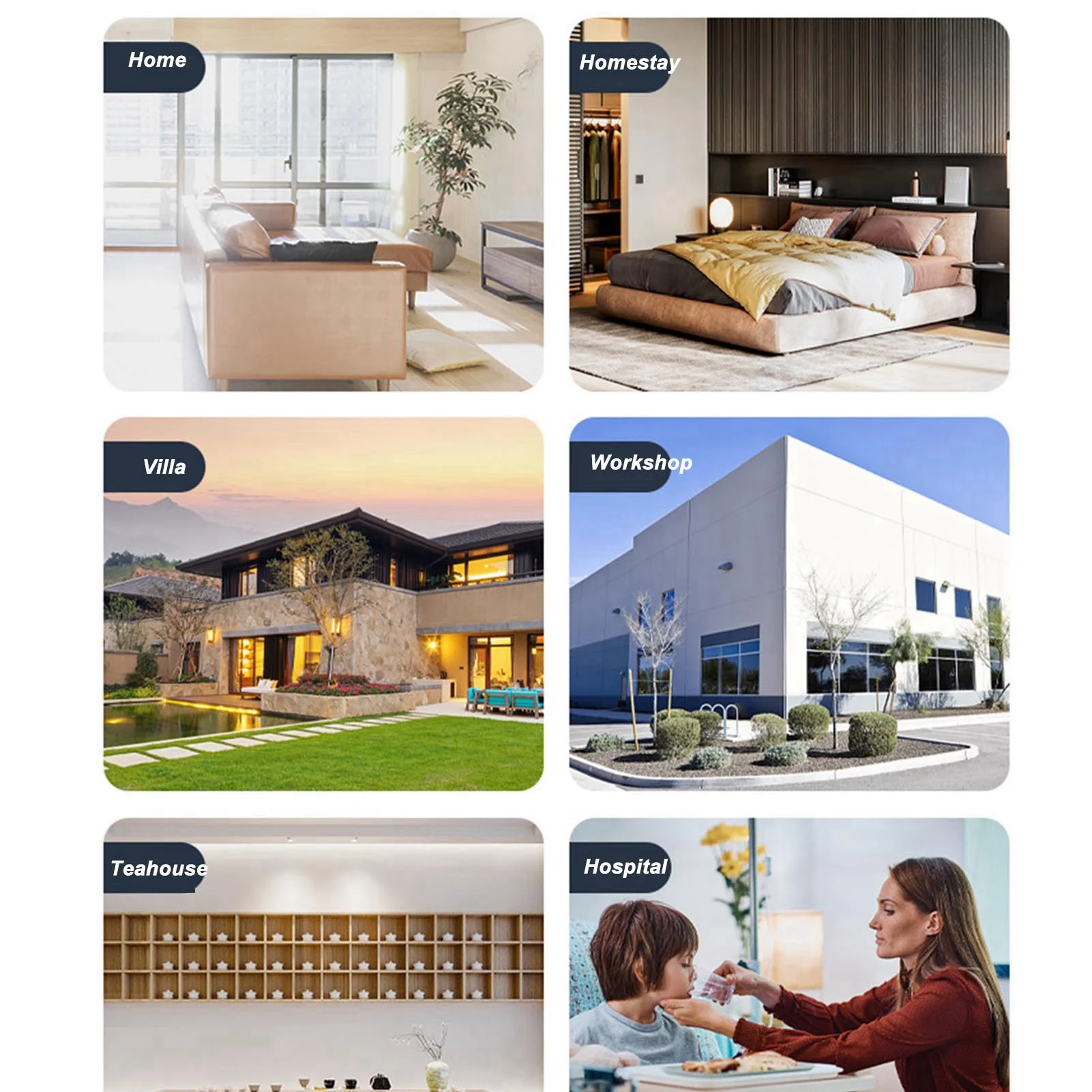 Wireless Voice Intercom Humanized Wireless Intercom Unit Long Range Power Saving Light Indication 2 Way Call for Home