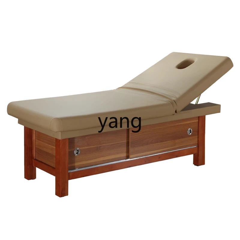 

Yjq Solid Wood Beauty Massage Beauty Salon Special with Cabinet Beauty Body Tattoo Couch