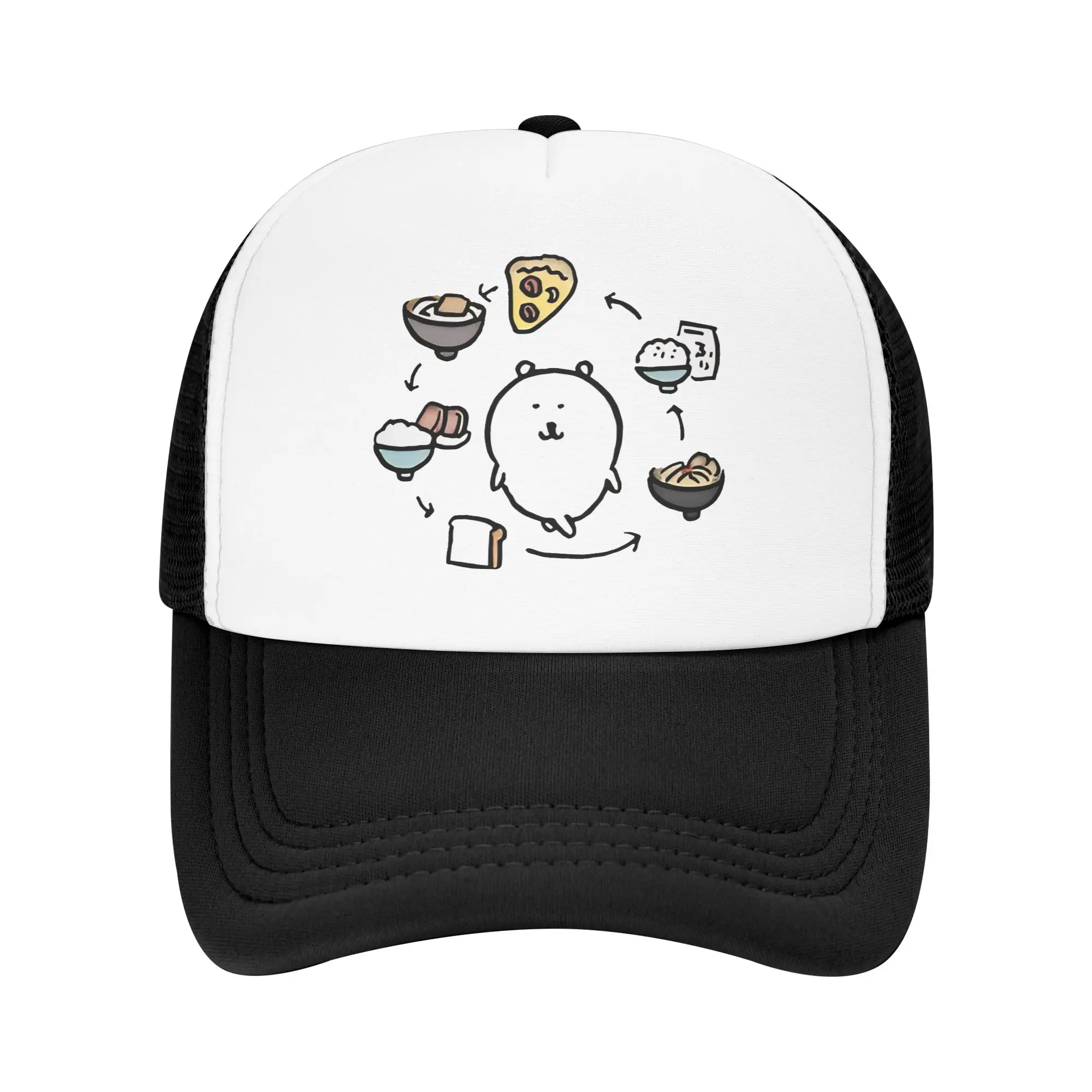Cartoon Comic Joke Bear Mesh Baseball Cap Unisex Sport Sun Hat  Hat Adjustable Polyester Trucker Cap Summer Trucker Hat
