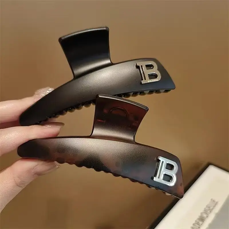 

2026 Black & Tortoiseshell Hair Claw Clips - Large Non-slip Hair Clamps for Women Luxury Fashion Hair Accessories Thick Hair