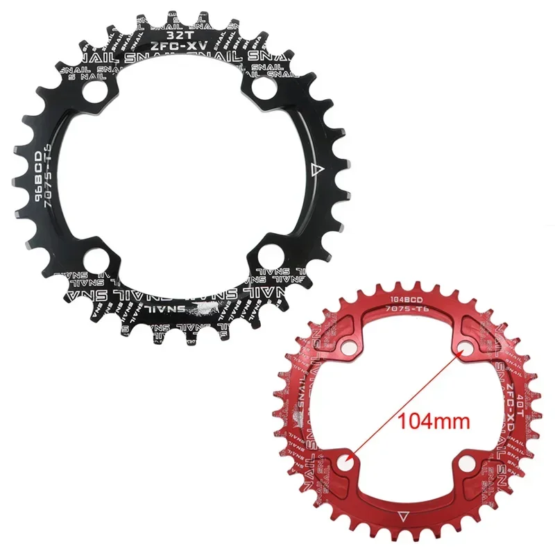 MEROCA Square Taper Crankset Monoplate for Mtb Cranks 104 Bcd 32/34/36/38/40/42T Connecting Rods Mountain Bike Crank Arms 170mm