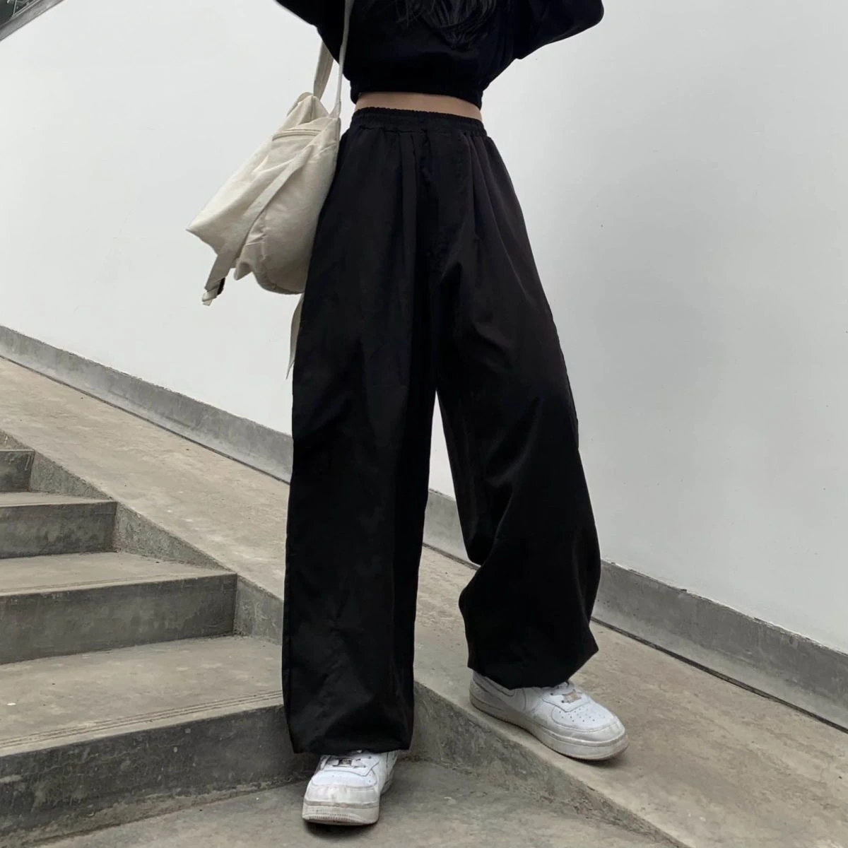 Wide Leg Pants for Women Loose Fashion Japan Style Cool Girls Clothing Spring All-match New Trendy Retro Casual Students Chic