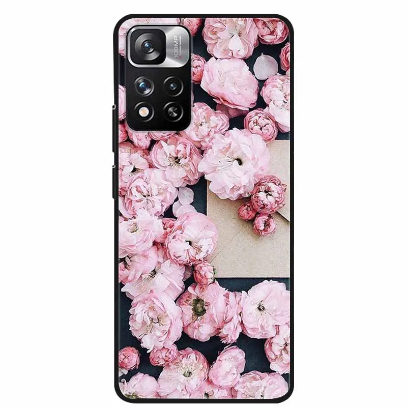 For Redmi Note 11S 5G Case Flower TPU Soft Silicone Back Cover Case For Xiaomi Redmi Note 11S 5G Note11S 5G Coque Carcasa Funda