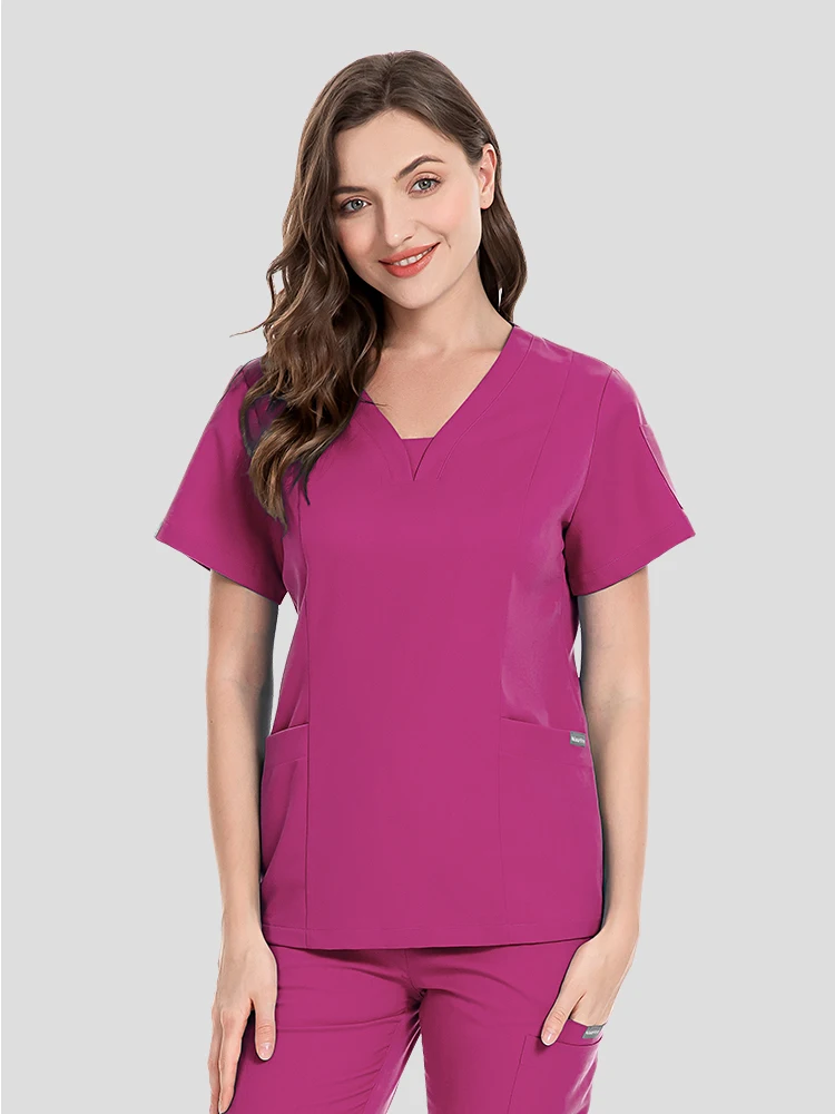 Divise mediche da donna scrub set top Pant accessori per infermiere Slim Fit Hospital Dental Clinical Workwear abbigliamento abiti chirurgici