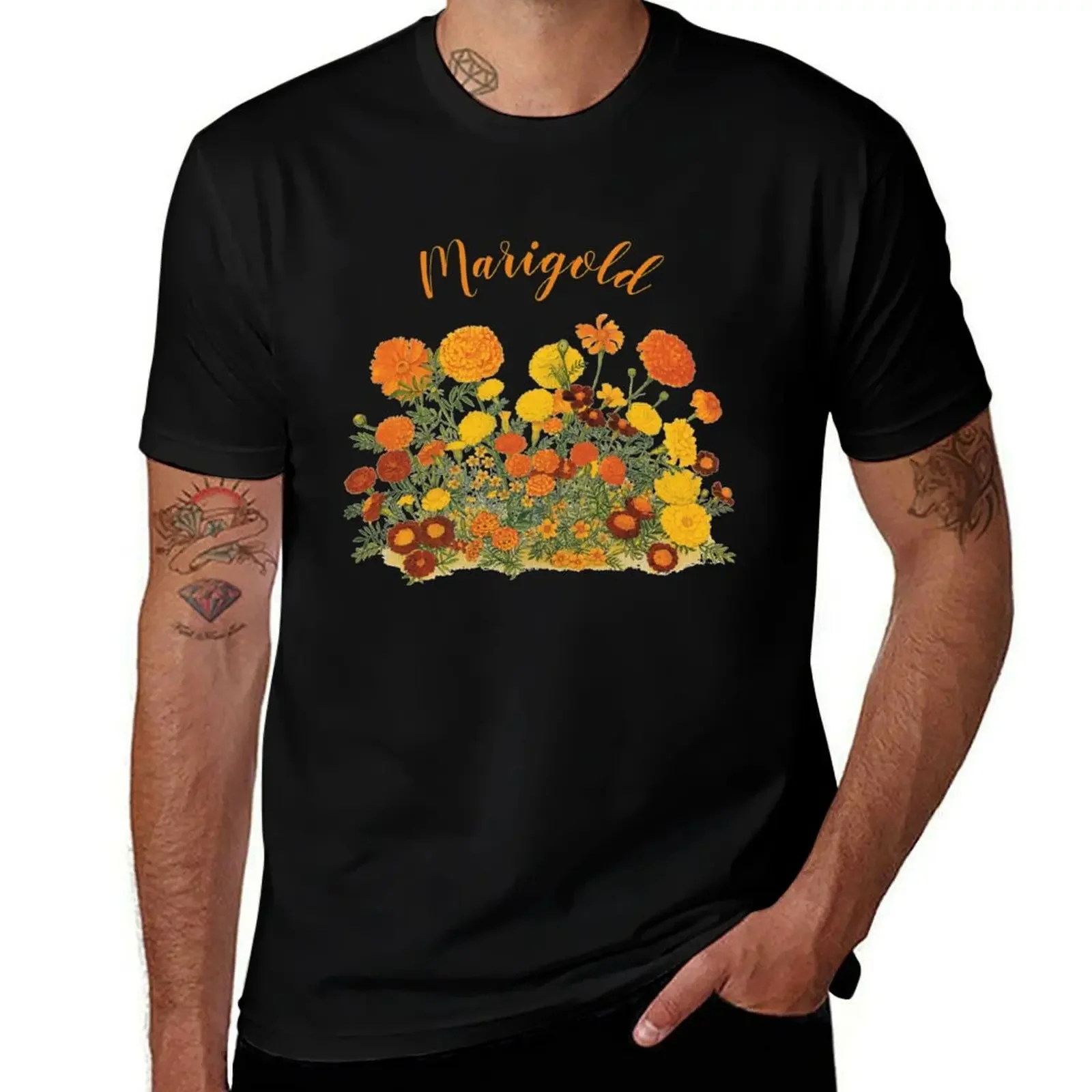 

Marigold T-Shirt Funny t-shirt blue lock plain white t shirts men