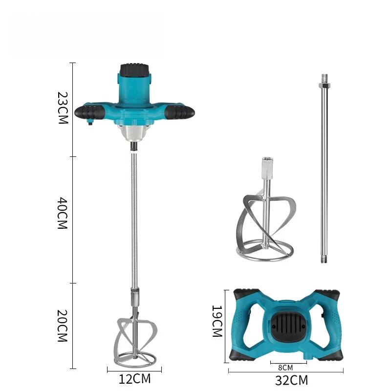 Mixer: Handheld Putty Powder Paint, Cement Mixer, Concrete Compatible with European, American, and British Standards