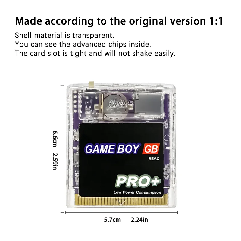 For Game Boy Color GB PRO+ GBC Console game Cartridge EDGBS PRO Version Power Saving Remix Game Card With Reset