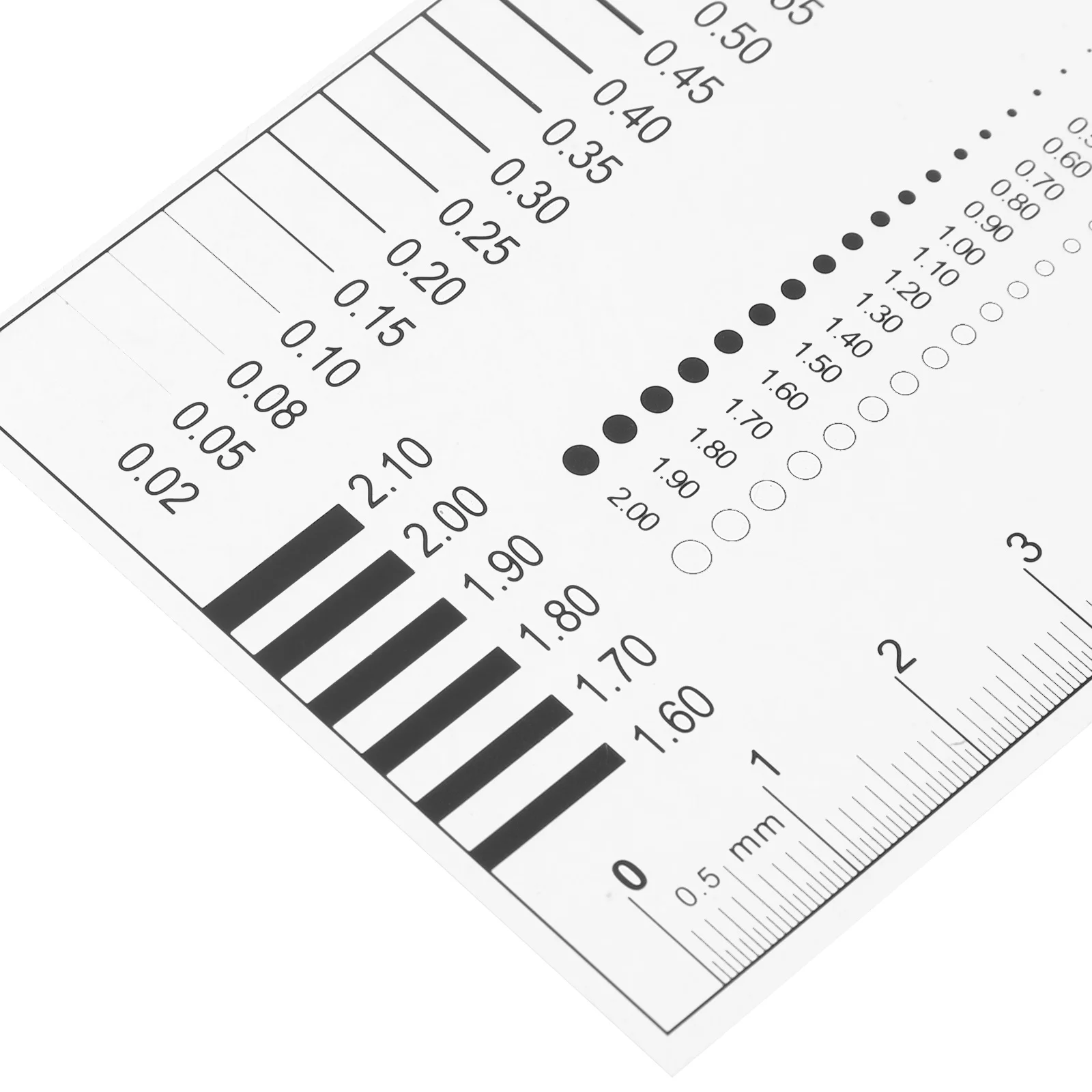 2Pcs Measurement Tool Set High Precision Film Ruler Transparent Crack Width Gauge Multi Functional Spot Inspection Surface