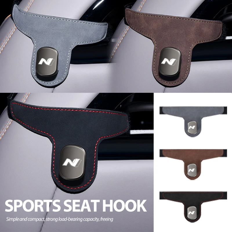 Ganchos para reposacabezas de asiento de coche de gamuza, organizador para asiento trasero de coche, para Hyundai N Line i10 I10 2008 2009 2010 2011 2012 2013 2019
