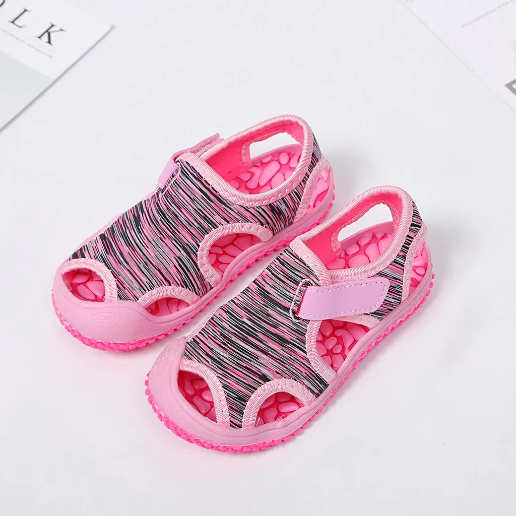 Summer Baby Girls Boys Sandals Infant Shoes Kids Outdoor Anti-collision Shoes Children Beach Sandals Soft Bottom Non-slip