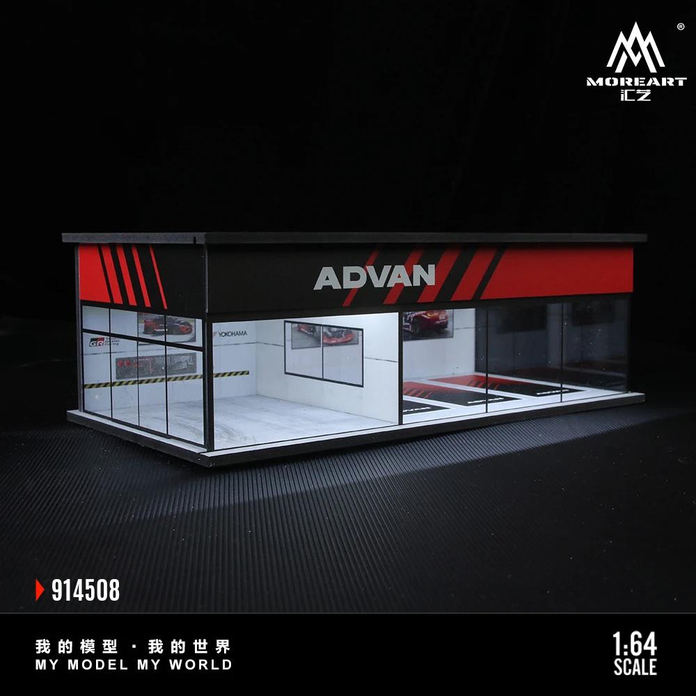 More Art 1:64 Advan/Spoon Exhibition Hall Parking Lot Diorama For Display&Collection&Gift