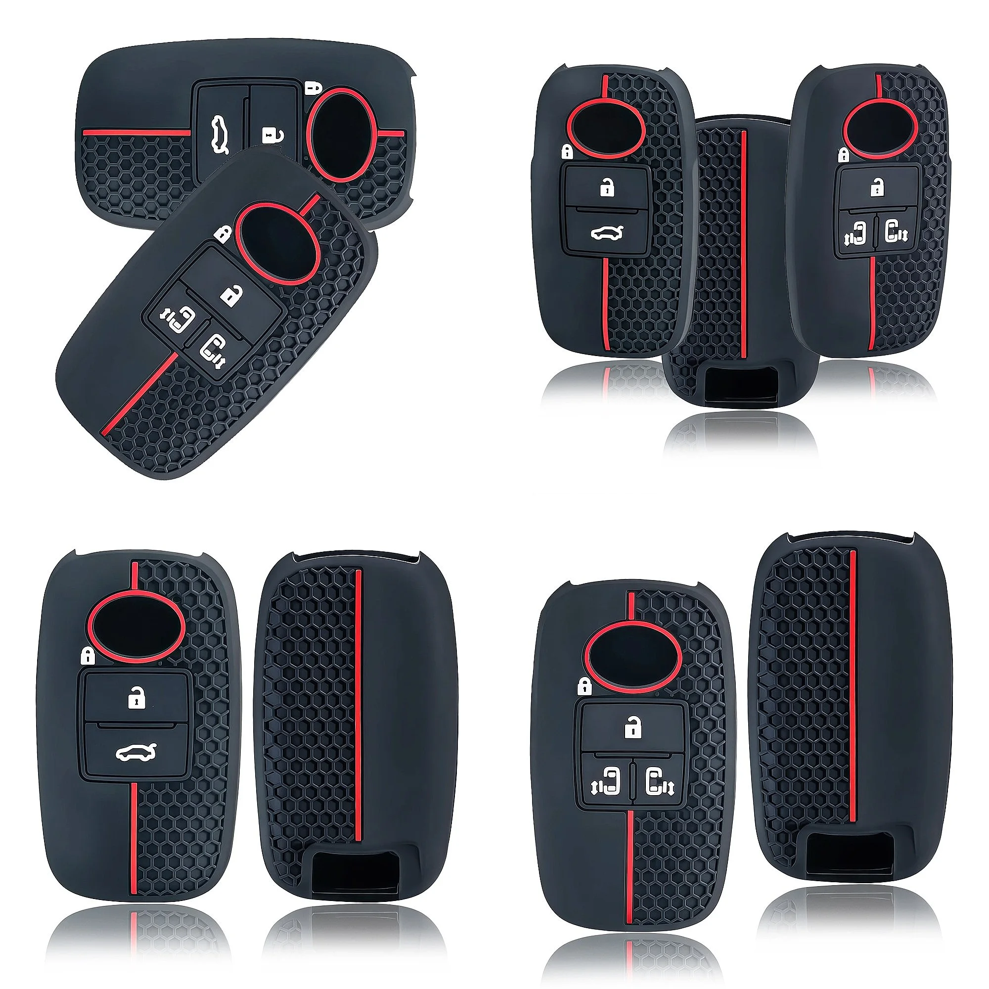 Silicone Car Key Fob Cover Remote Flip Key Shell For Toyota RAIZE Daihatsu Rocky 3/4 Buttons