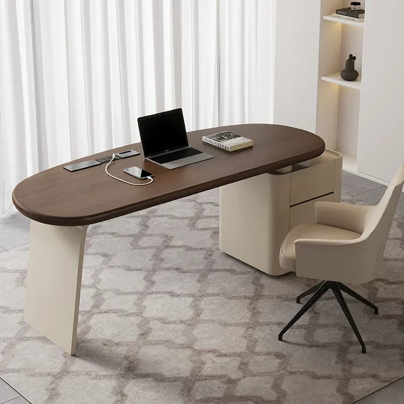 

Solid Wood Executive Office Desk Table Laptop Writing Vanity Small Bedroom Desk Table Boss Scrivania Ad Angolo Home Furniture