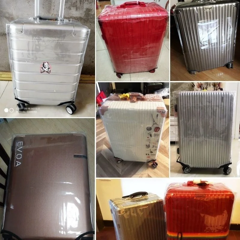 New Full Transparent Luggage Protector Cover Thicken Suitcase Protector Cover PVC Suitcase Cover Rolling Luggage Cover