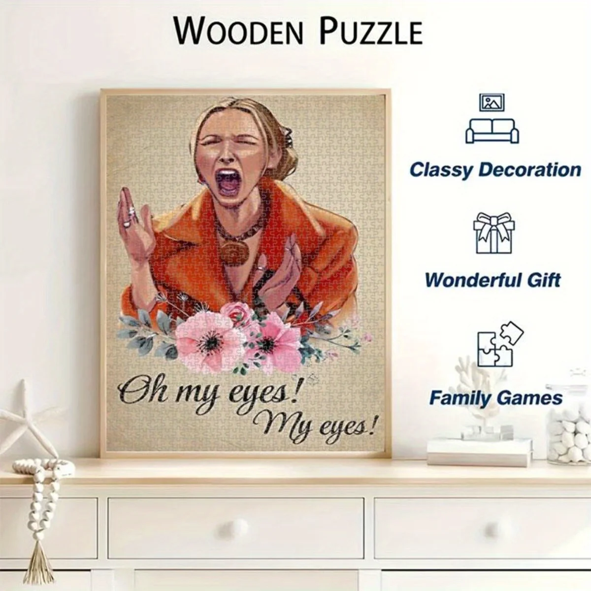 1000 stuks puzzel voor volwassenen - Hersenuitdagingscadeau - Perfect voor spelavonden voor volwassenen en gezinnen - mijn ogen! Phoebe Buffay vriendenpuzzel