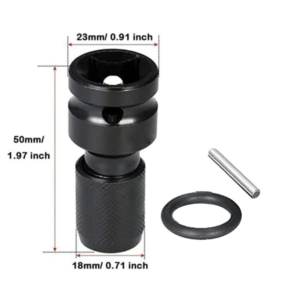 Impact Wrench Adapter Converter Ratchet Tool Drive Sleeve Female to Female Quick Release Impact 1/2" to 1/4" HEX Quick Change image 6