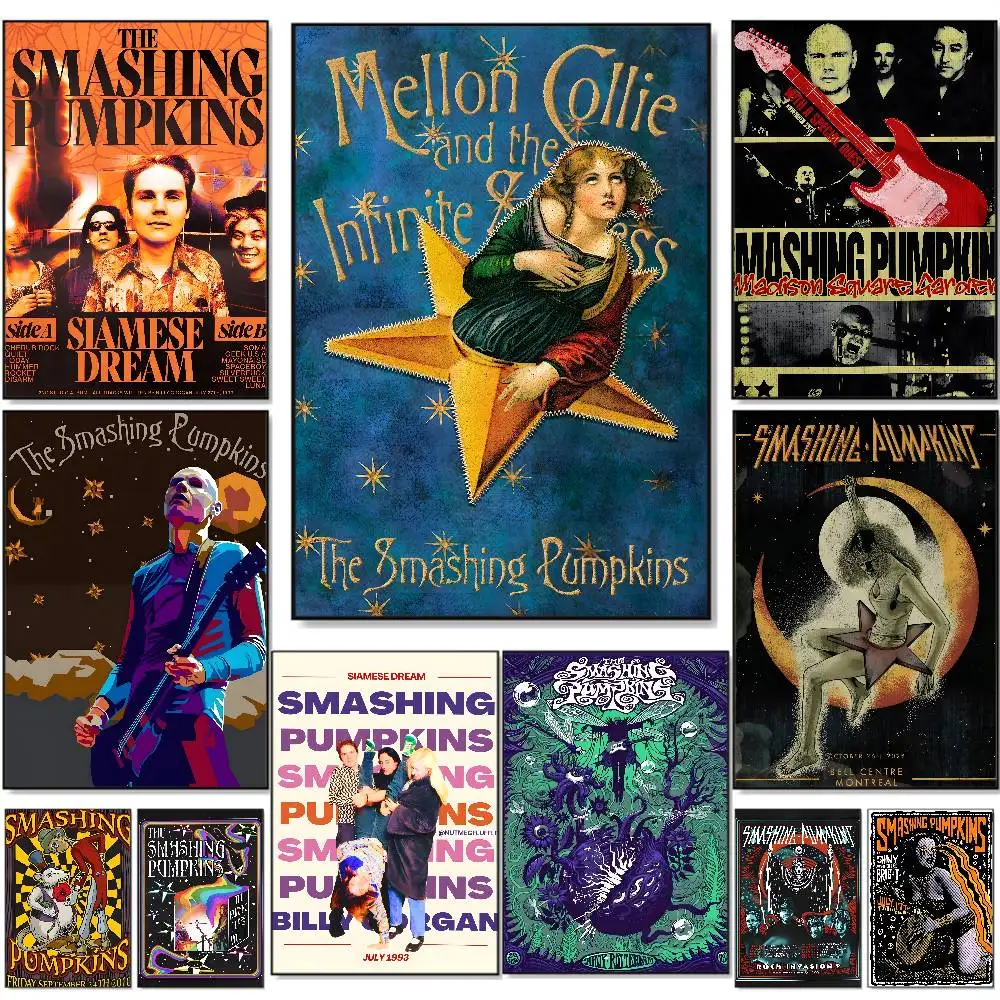 ملصق Band The S-Smashing Pumpkins عالي الدقة ملصقات مقاومة للماء ذاتية اللصق ديكور متعدد الاستخدامات للمنازل والحانات والفنادق المزيد