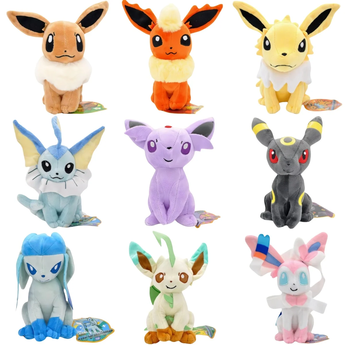 

Набор плюшевых игрушек Pokemon Eevee Family: Flareon, Vaporeon, Espeon, Umbreon, Glaceon, Leafeon, Sylveon.