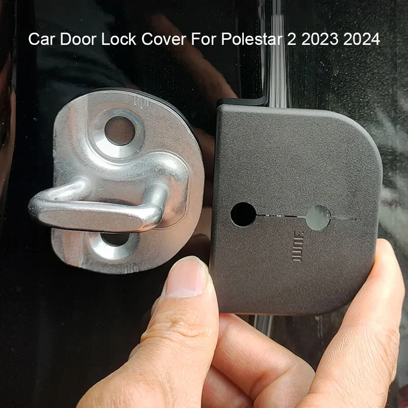 4pcs Car Door Lock Protect Cover ABS For Polestar 2 2020 2022 2023 2024 Car Door Check Arm Protection Cover Auto Accessories