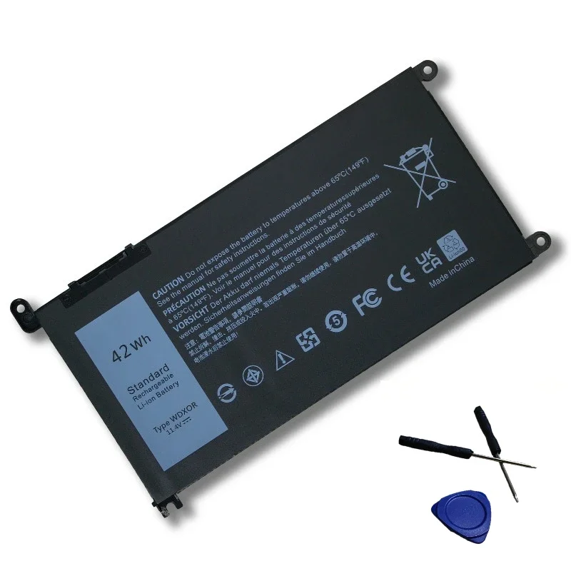 WDXOR Laptop Battery For Dell Inspiron 13 5368 7368 14 5468 7460 15 7560 7579 5567 5565 3CRH3 T2JX4 11.4V 42Wh Li-ion Rechargeab