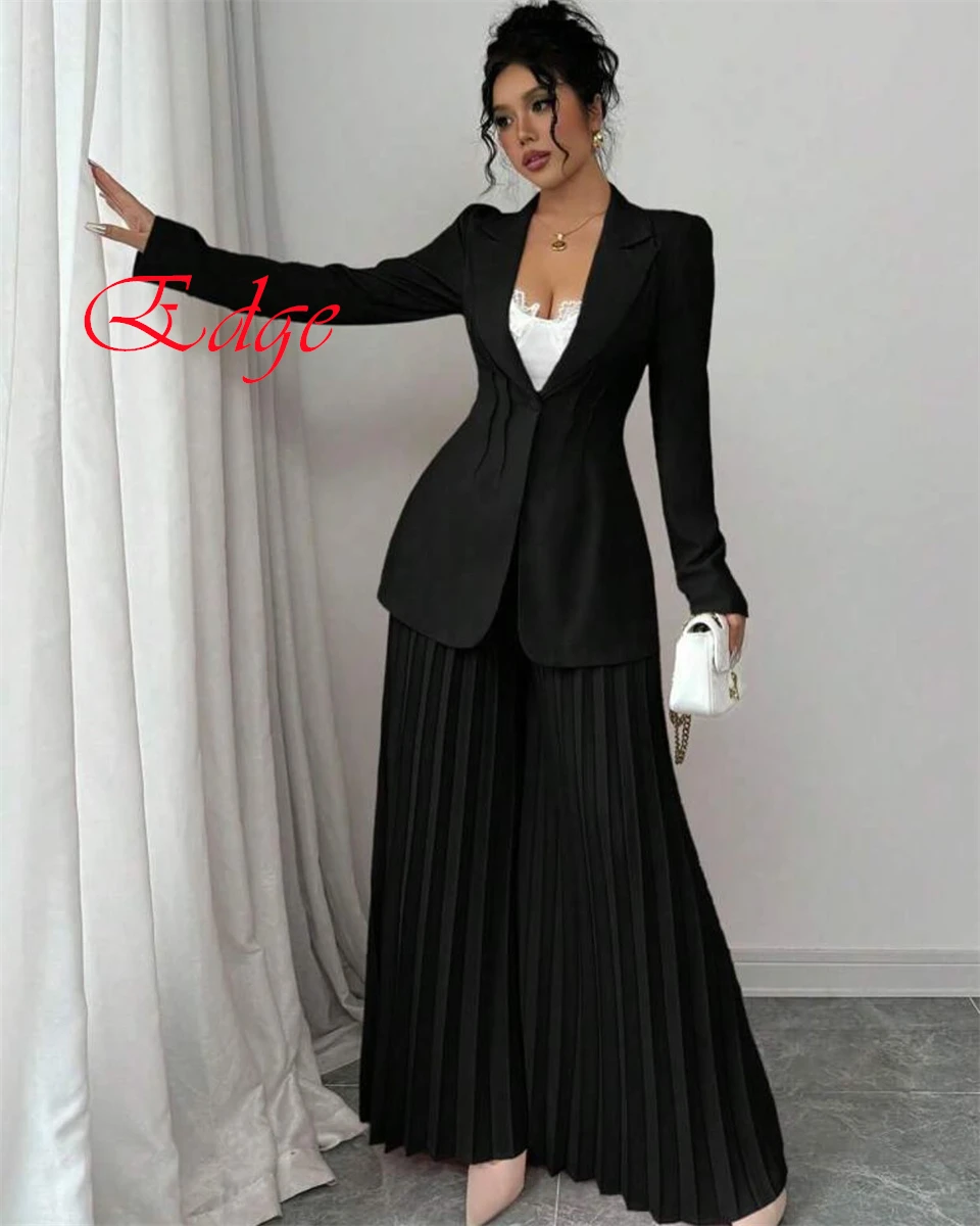 Robe de soirée en Jersey noir, tempérament personnalisé, haute qualité, décolleté en v profond, manches longues, boutons, traîne de balayage, robe de soirée