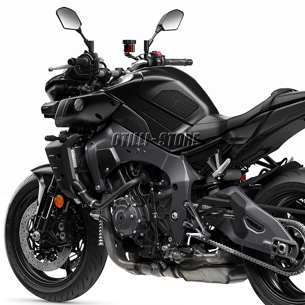 สําหรับ Yamaha MT-10 MT10 mt10 2022 2023 ด้านข้างการใช้ถัง Pad ถัง Pads Protector สติ๊กเกอร์รูปลอกแก๊สเข่า Traction Pad Tankpad