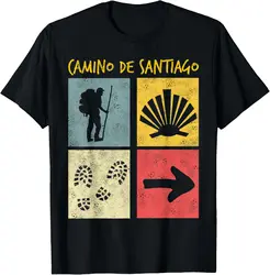 Camino De Santiago Men TShirt Way of St James Buen Camino T-Shirt Short Sleeve Casual 100% Cotton T Shirt