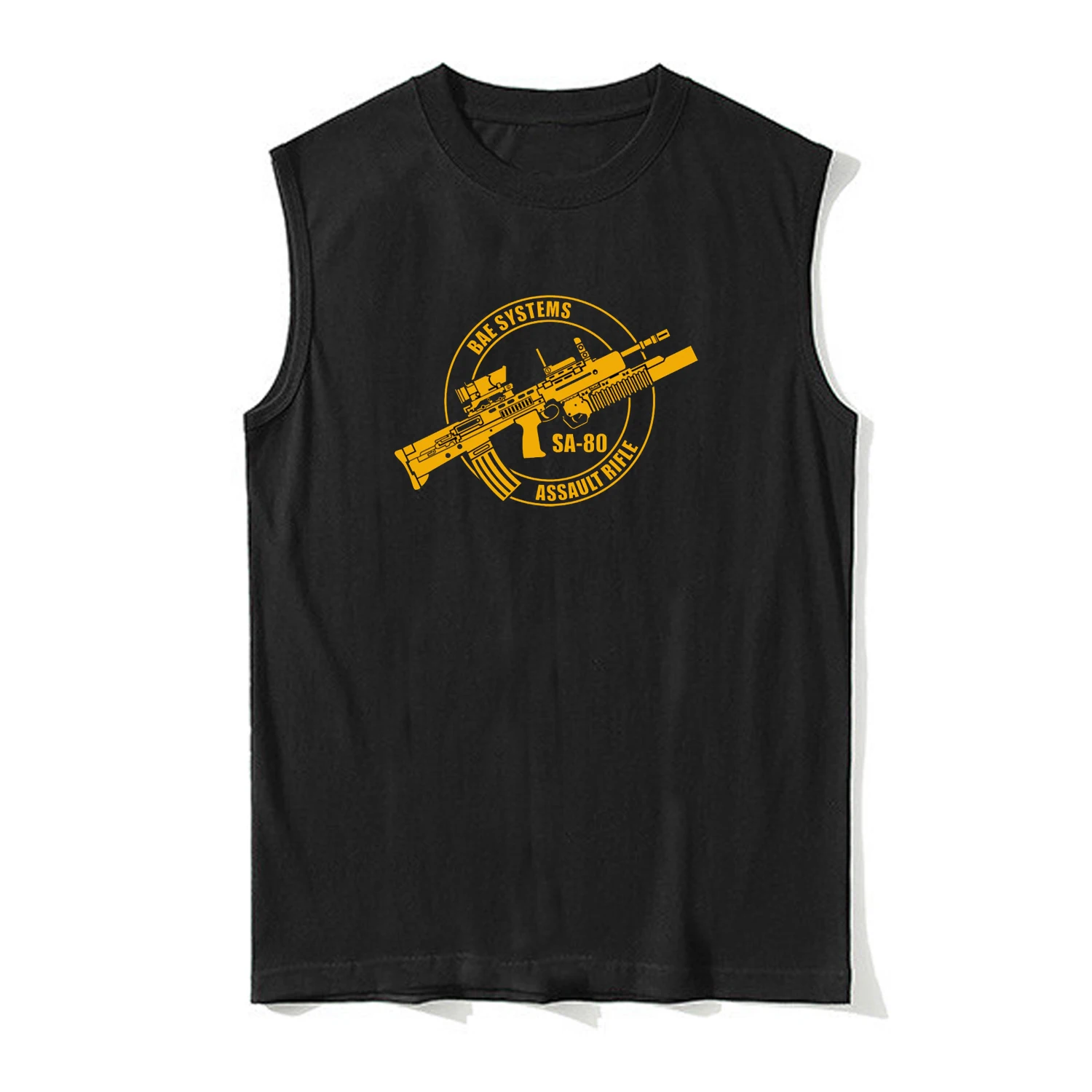 BAE System SA-80 Assault Rifle Tanktop 100% Cotton O-Neck Summer Casual Mens Vest Sleeveless T-shirt Fashion Streetwear