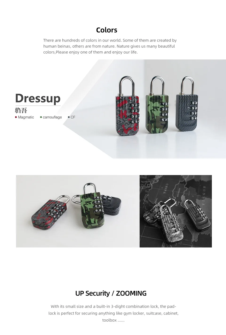 High Quality 4 Digit Combination Lock Anti-theft Safely Code Lock Travel Luggage Suitcase Lockers Zinc Alloy Padlock