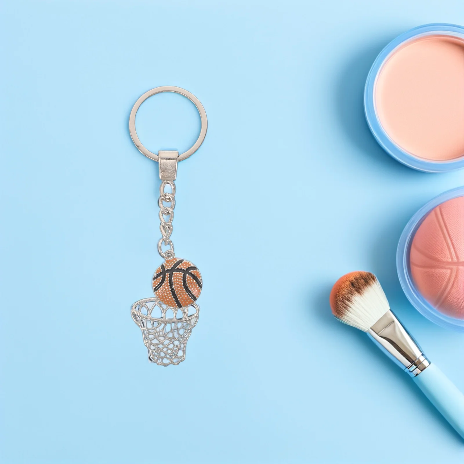 

4Pcs Basketball Hoop Keychains Creative Sports Ball Pendant Charm for Bags Backpacks School Carnival Party Favors Basketball